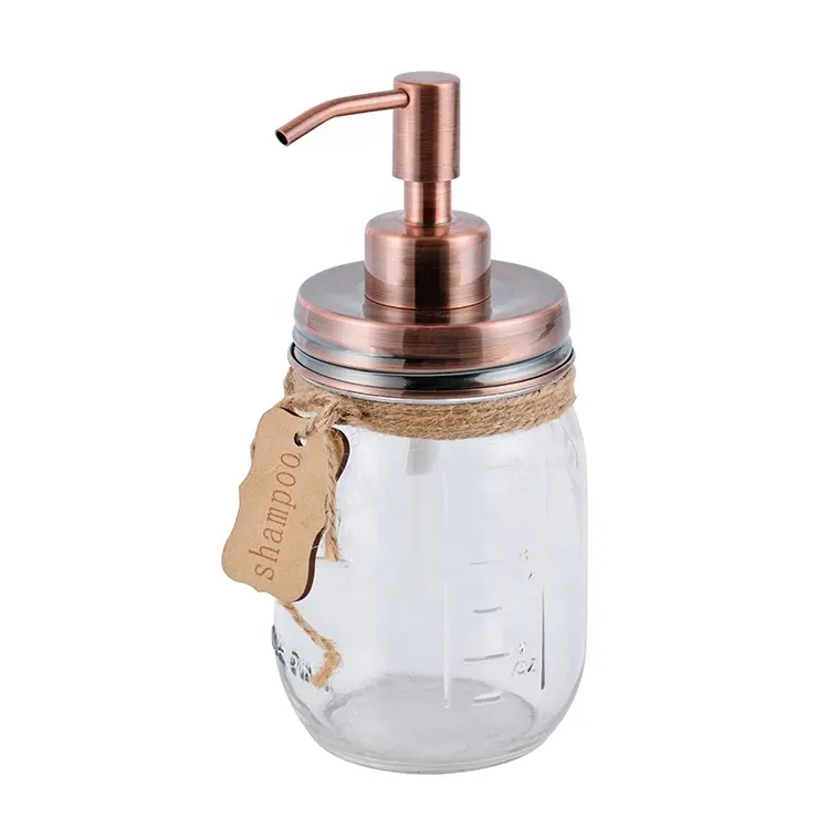 Liquid Soap Dispensers Bathroom Glass Lotion Bottle Design Foam Manual Glass Material Jar Liquid Soap Container