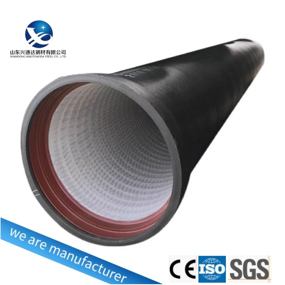 Top Chinese Factory Supply ISO2531 En598 DN80-DN2600 C40 C30 C25 K9 K8 K7 En545 Ductile Iron Pipe for Sewer Water Pipe