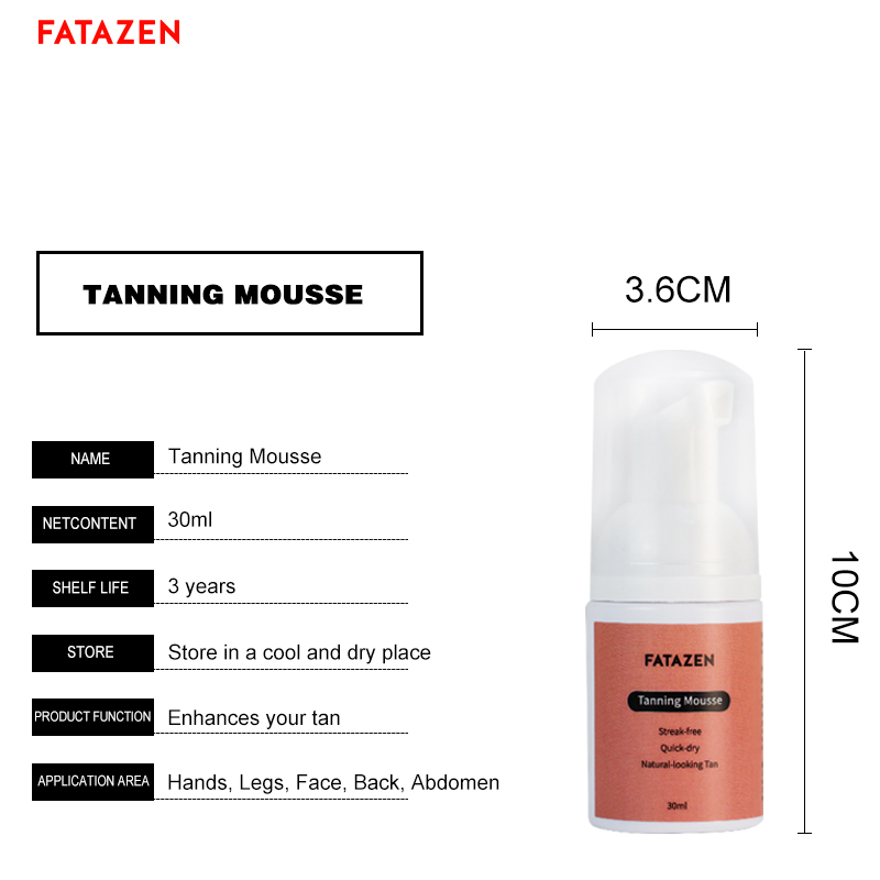 Natural Bronzer Healthy Complexion Mild Non-Greasy Moisture Instant Sunless Tanning Mousse