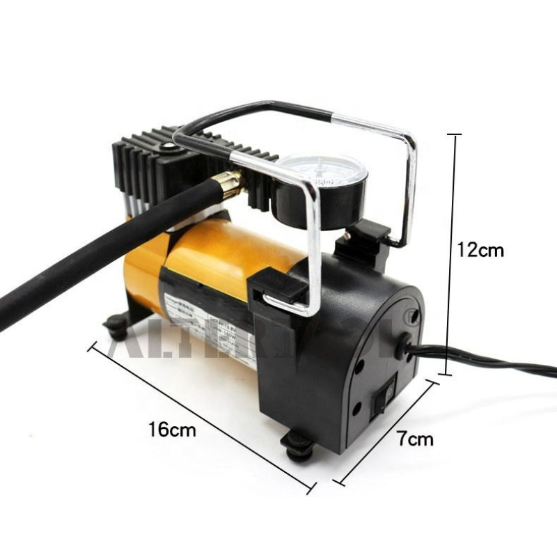 Portable Metal Tire Inflator with 35L/Min Air Flow for Emergency Roadside Assistance