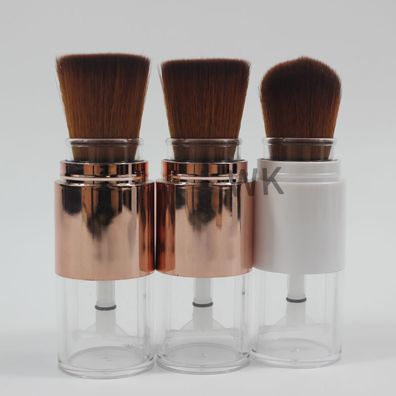 Portable Type Synthetic Cosmetics Loose Powder Brush with Container