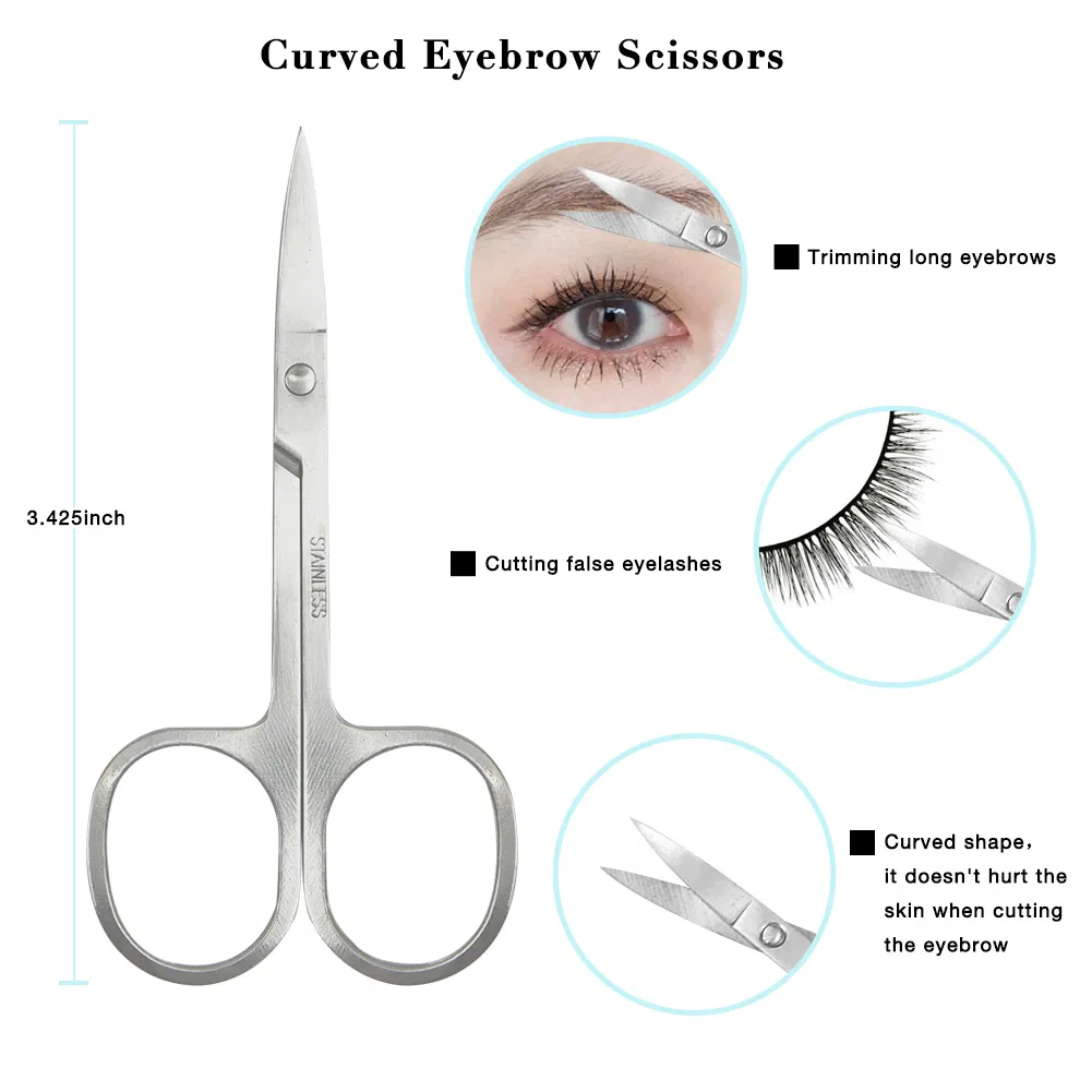 6PCS Beauty Personal Skin Care Eyelash Cosmetic Manicure Tools Set Eyebrow Tweezers Nail Art Makeup Tool