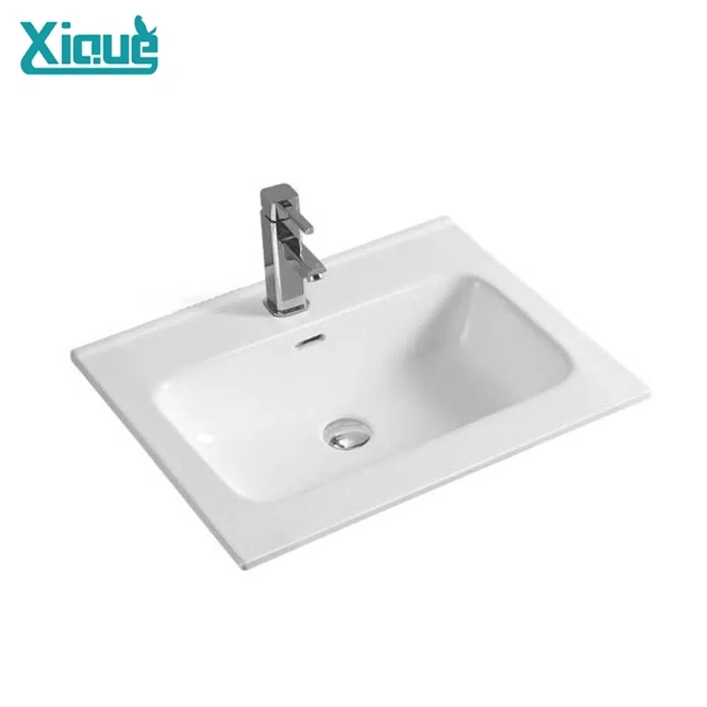 Wall-Hung Ceramic Bathroom Wash Basin Sink for Residential Vanity Spaces