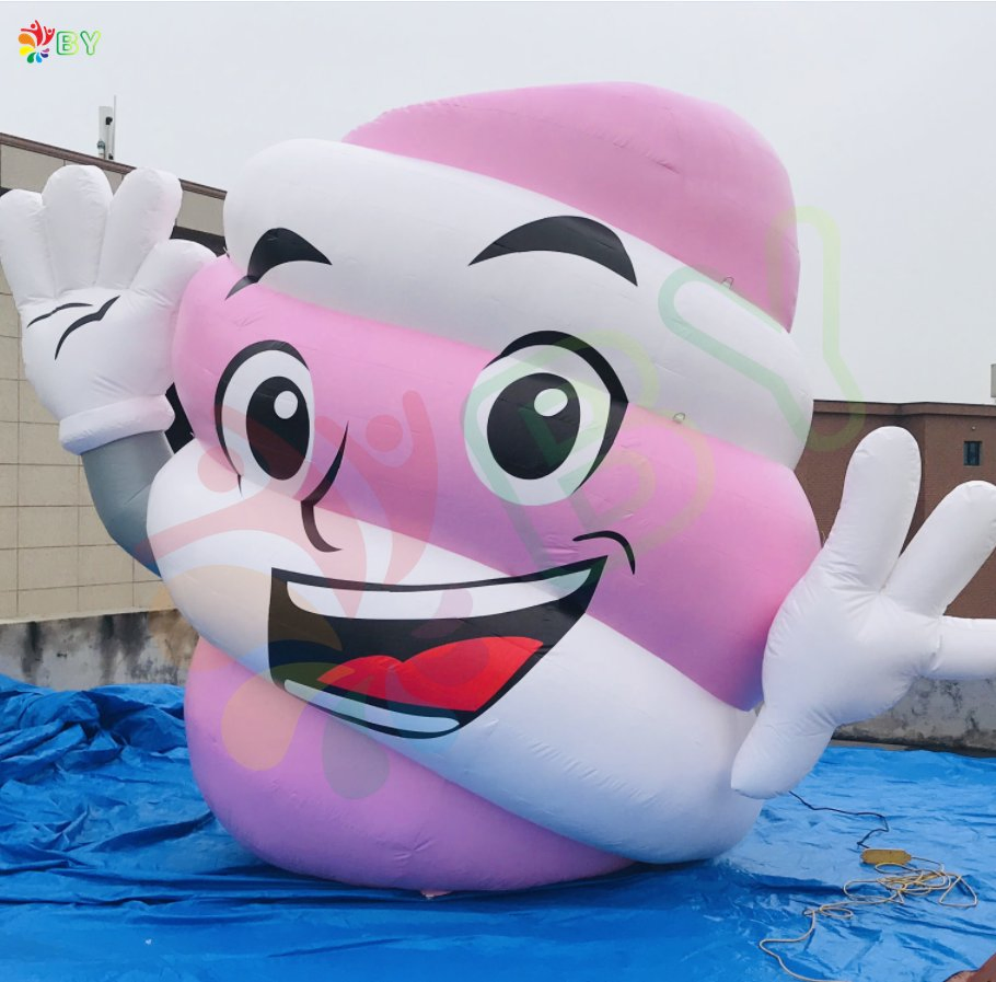 Inflatable Cotton Candy Shape Balloon, Giant Inflatable Ground Logo Balloon for Advertising
