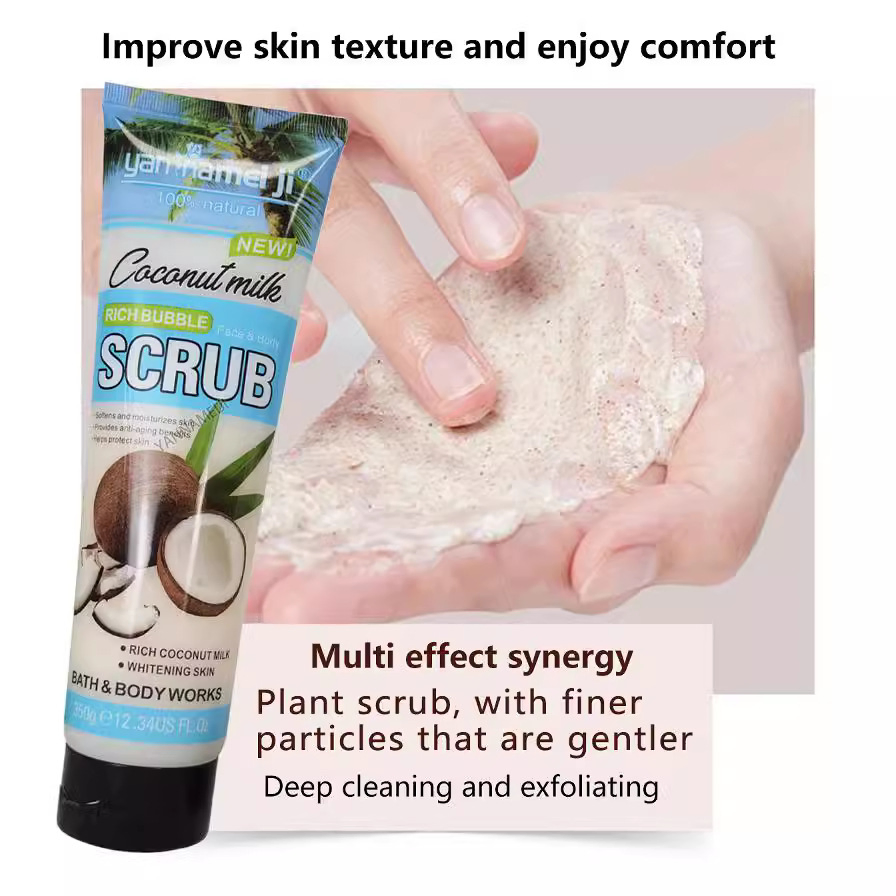 Strawberry Scrub Deep Clean Exfoliating Clean Remove Chicken Skin Bamboo Charcoal Face Body Scrub Bath Salt