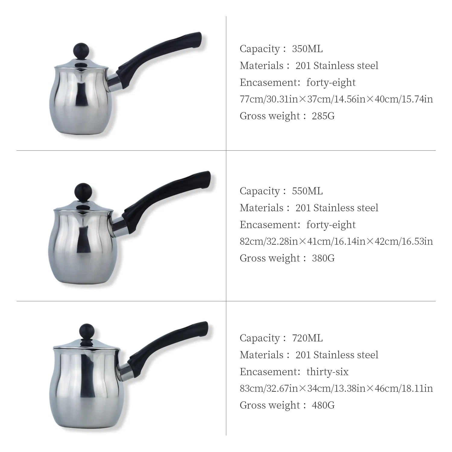 Mirror Light Bakelite Handle Big Belly Coffee Mug Pot