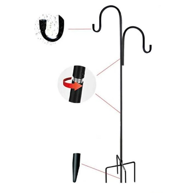 Versatile Garden Shepherds Hook for Flower Baskets and Hanging Bird Feeders