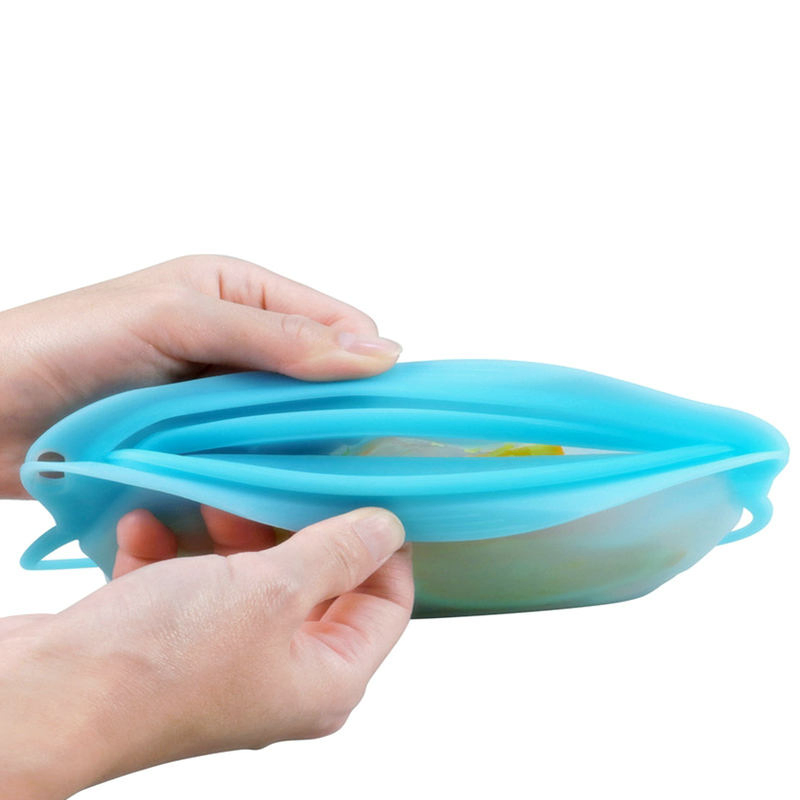Reusable Eco-Friendly Airtight Fruit and Vegetable Storage Container Silicone Sandwich Food Freezer Bag 500ml 1L