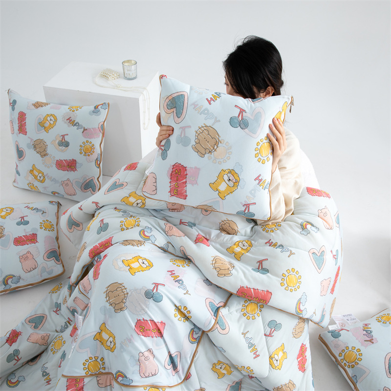 High-End Multipurpose Blanket Throw Pillow Open Quilt Car Sofa Office Nap 2 in 1 Exquisite Machine Washable Pillow