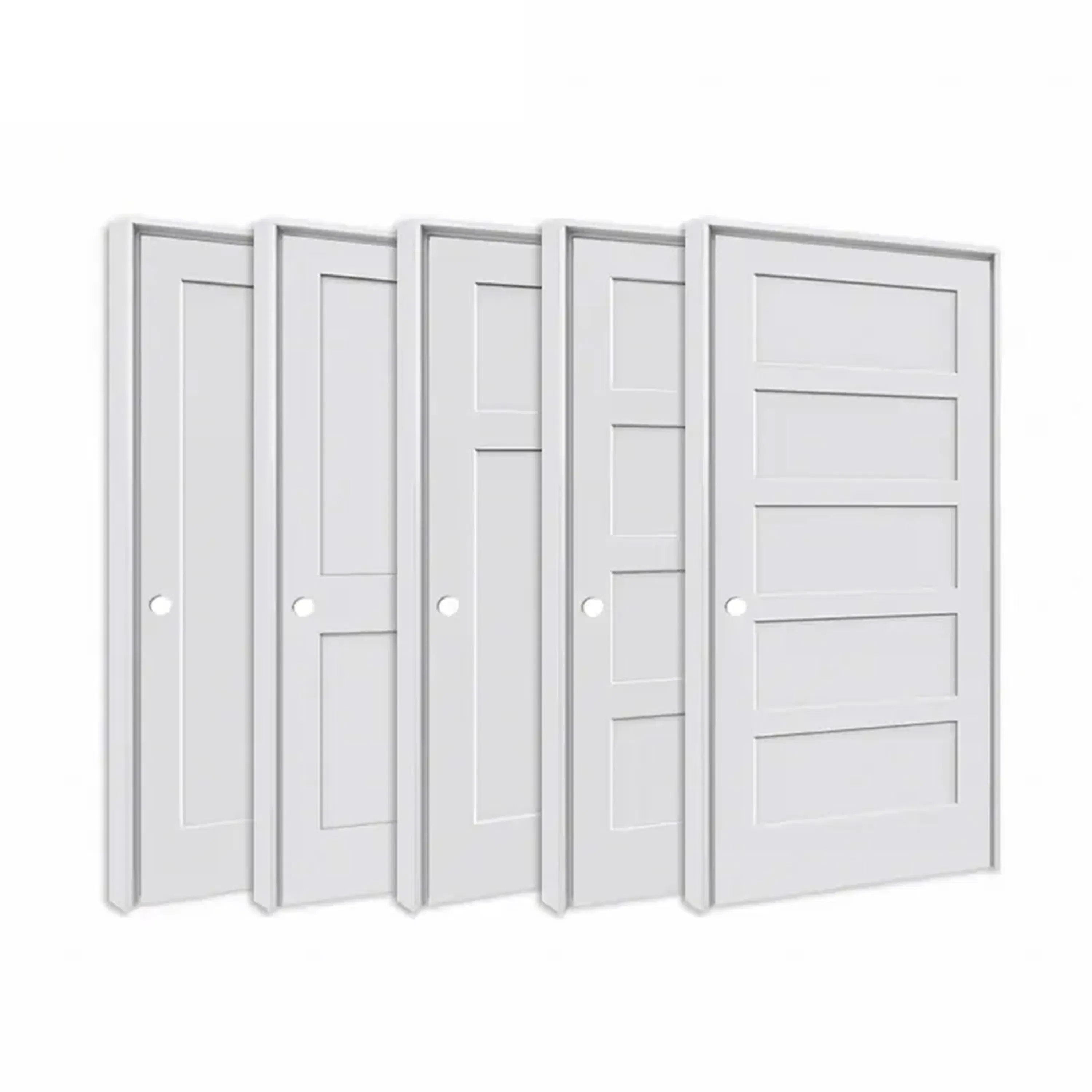 New Product Modern White Interior Wooden Door Solid Wood Door Shaker Door for House