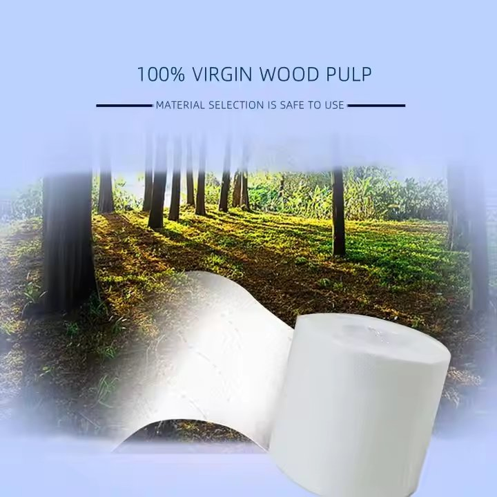 Premium Quality Virgin Wood Pulp 10*10cm 2ply Toilet Tissue Rolls