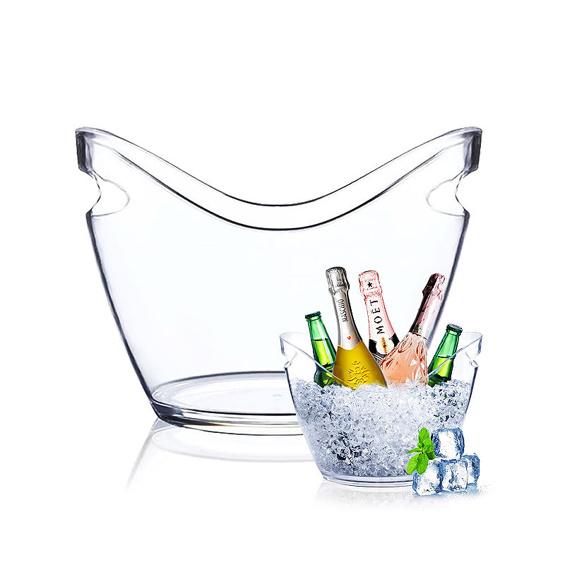 4L/8L/12L Hight Quality Wine Bucket Clear Champagne Bucket Custom Ice Bucket for Party Ice Bucket