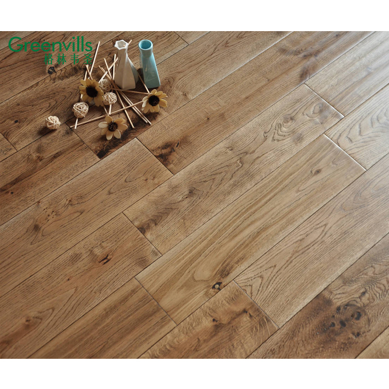 2022 Solid Oak Parquet Floor Hand-Scraped Hardwood Oak Flooring