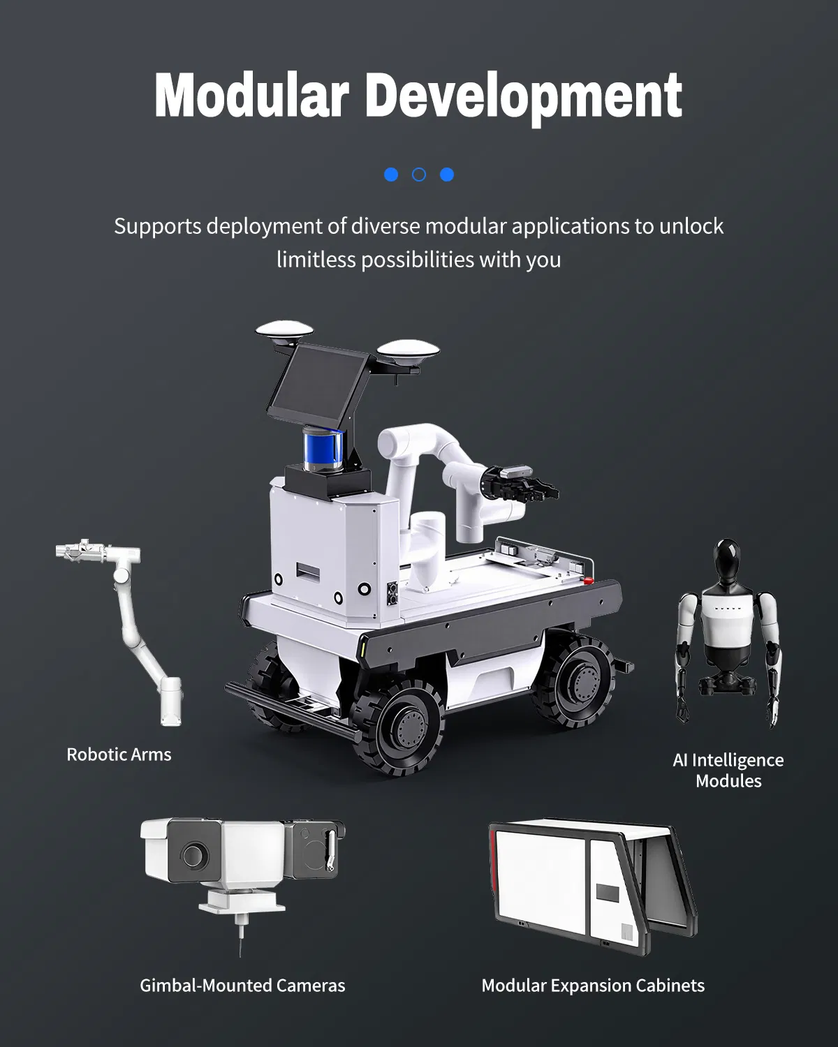 OEM&ODM APP-Controlled Security Robot with Differential Drive Chassis