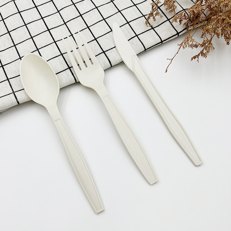 Eco Friendly Tableware 100% Biodegradable Degradable Cutlery Spoon and Fork