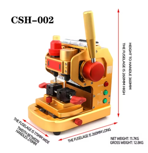 100% Original Csh002 Key Cutting Machine DC12V Car Key Duplicating Machine