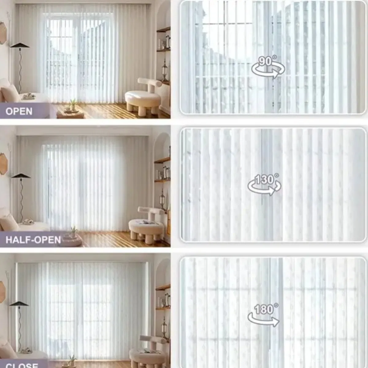 OEM Design Sheer Dream Fabric Polyester Home Office Cordless Vertical Panel Blind