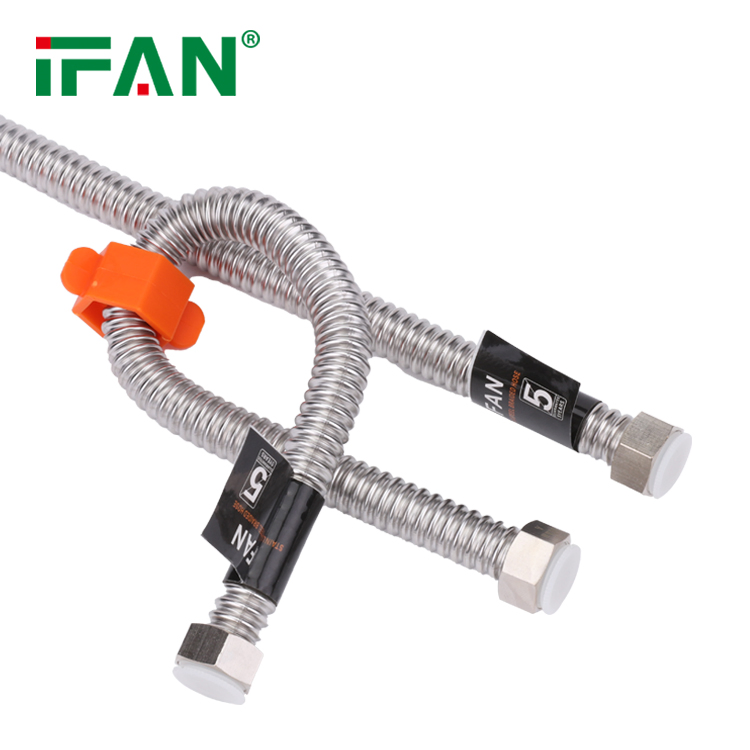Ifan Free Sample GB-T12777-2019 Stainless Steel Corrugated Pipe OEM 30-60cm Long Corrugation Pipe Durable Flexible Hose