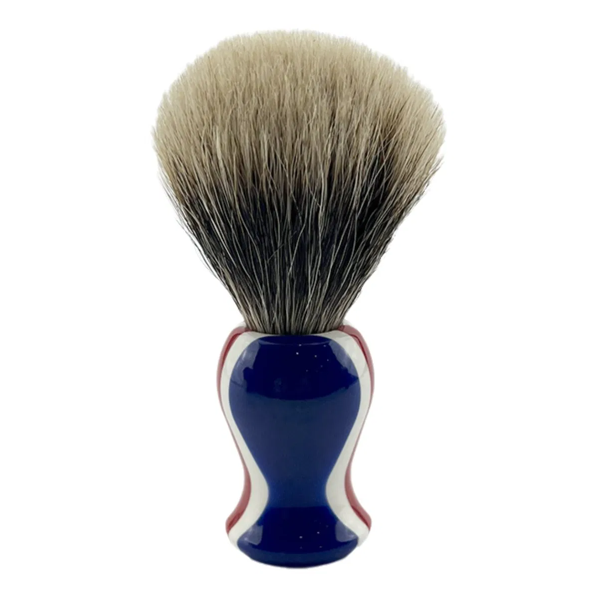 Men's Classic Handle Face Shaving Brush Retro Striped Tie-Dyed Legacy Nylon Beard Brush