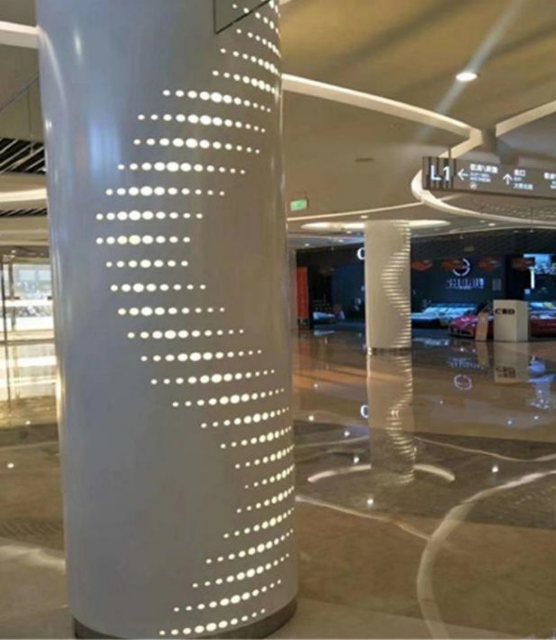 ODM OEM Aluminium Construction Profile Aluminum Cylindrical Decoration for Curtain Wall