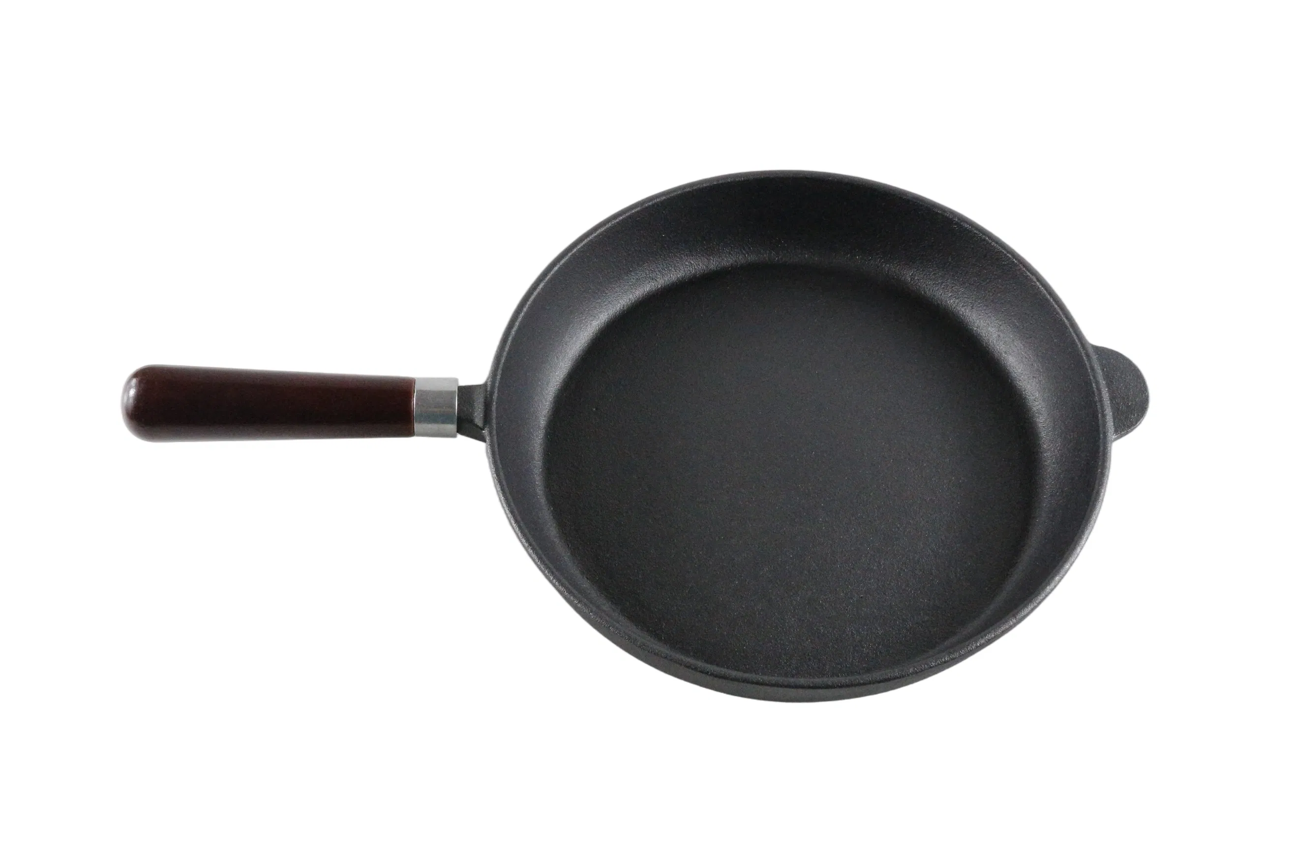 Чугунная сковорода с антипригарным покрытием и ручкой