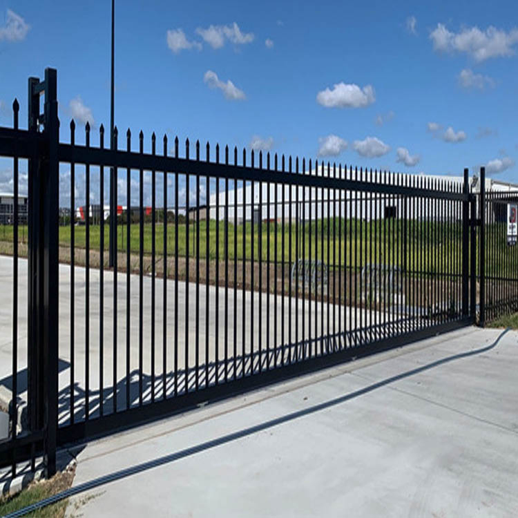 Commercial Steel Fence Ornamental Fence Spear Top Black Fence Garden Security Fence/Fencing Gate Metal Picket Fence Panel Galvanized Tubular Fence Garrison Fen