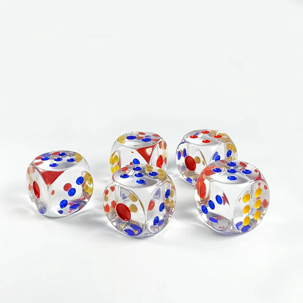 Customized Spots Polyhedral Plastic D6 16mm 10mm Custom Black Dice Acrylic Dice