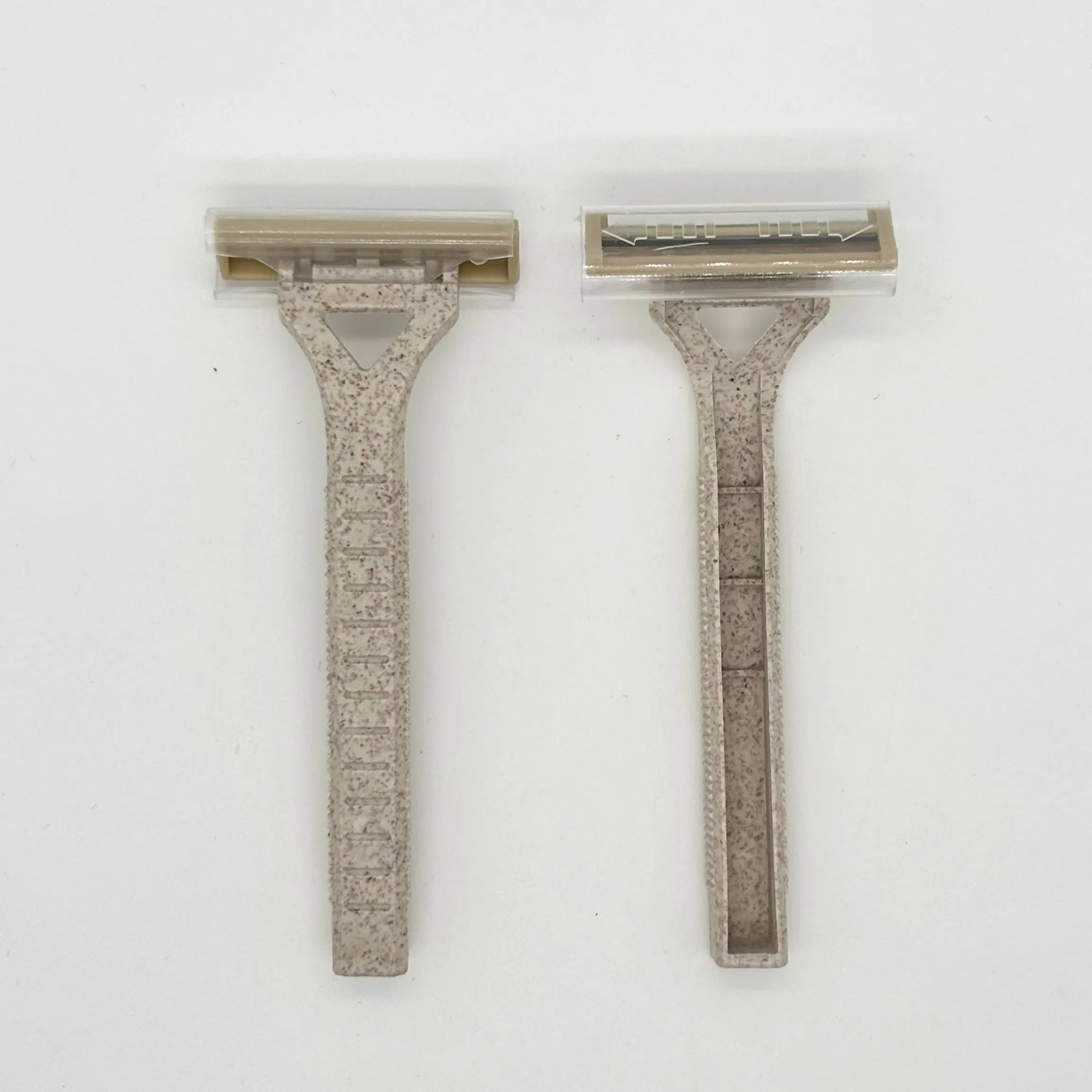 Eco-Friendly Wheat Straw Luxury Disposable Razor for Hotels and Spas 06
