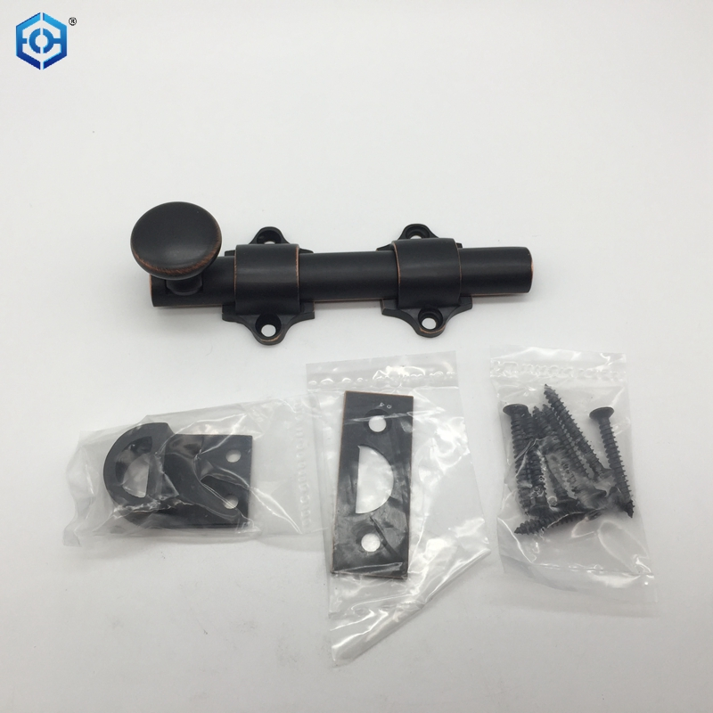 Black Heavy Duty Solid Brass Attic Latch Slide Bolt for Dutch Sliding Door