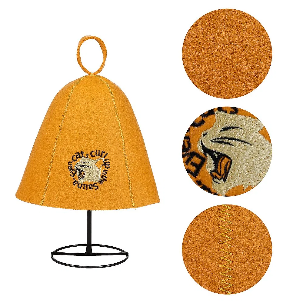 Pure Wool Sauna Hat - Thermal Insulation & Antibacterial Headwear