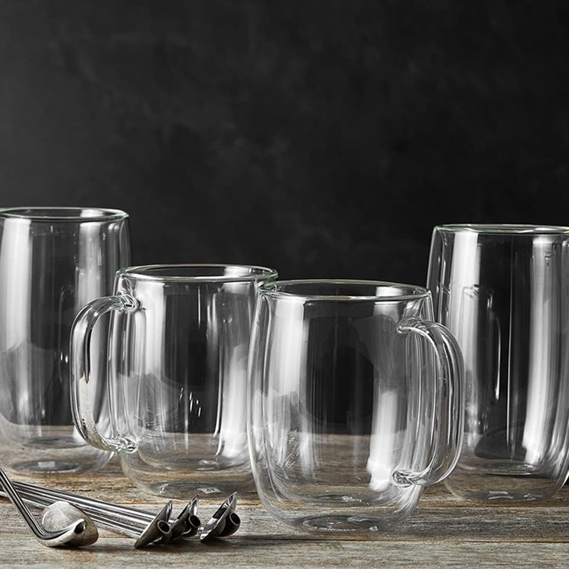 Elegant Double Wall Coffee Glass for Tea and Coffee Lovers 500ml