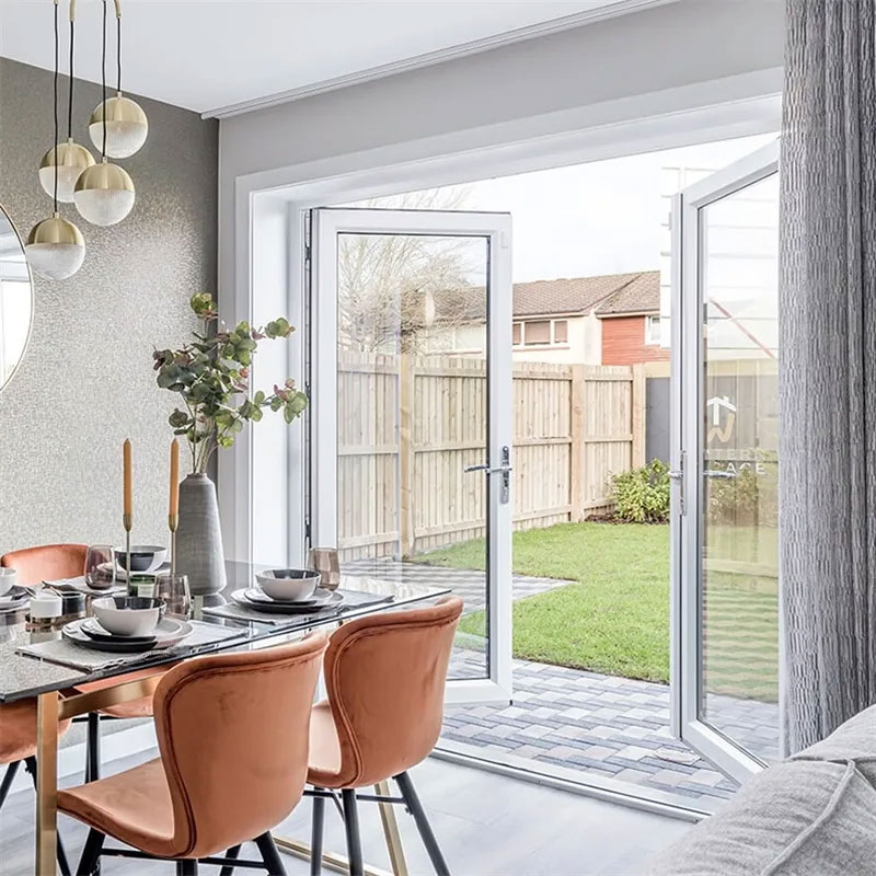 High Quality Double Glazing PVC UPVC Vinyl Casement Door for Home