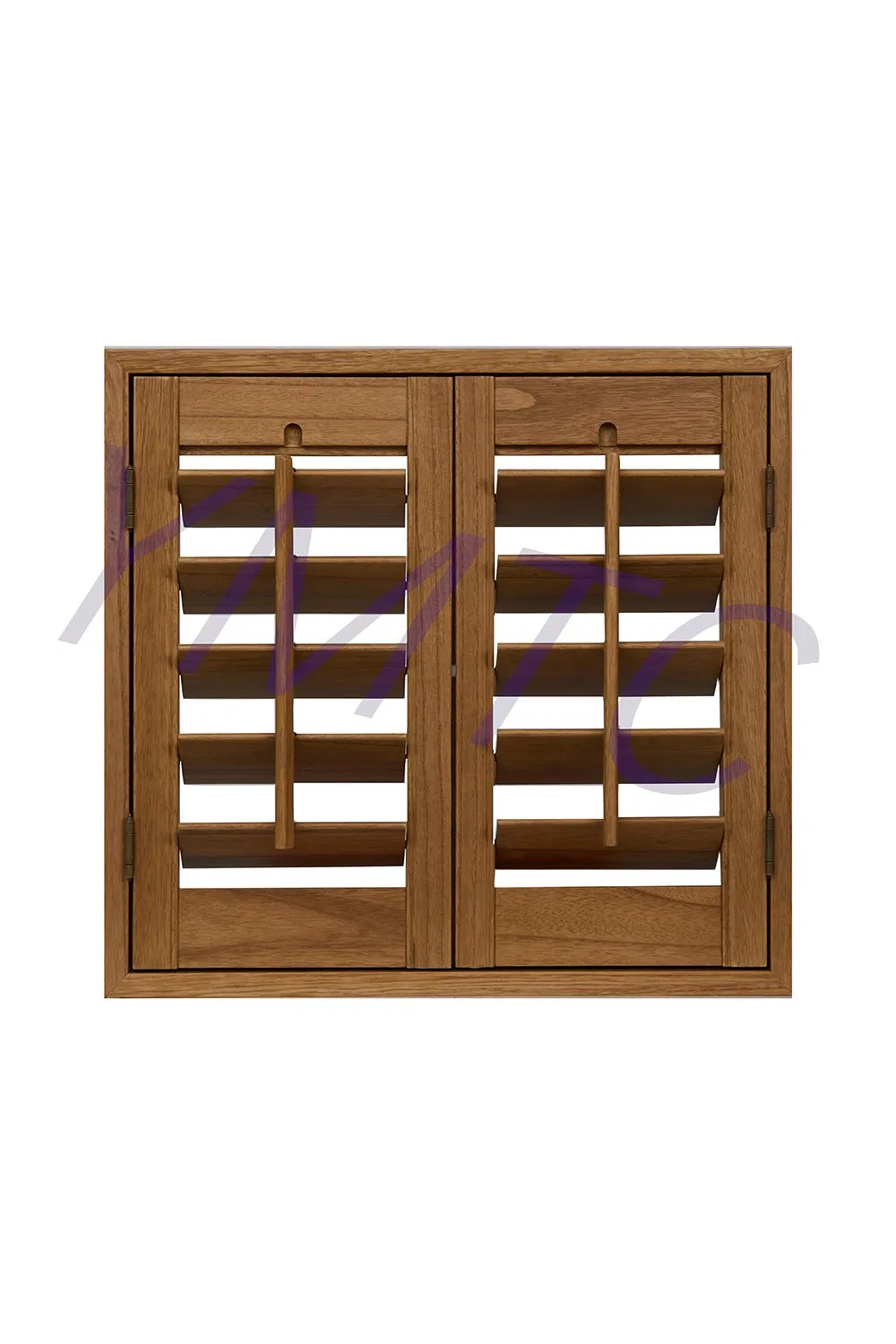 63mm/76mm/89mm/114.3mm Custom Stain Color Wood Shutters