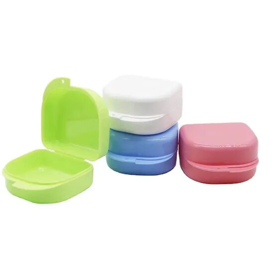 Retainer Case False Teeth Mouth Guard Plastic Dental Storage Container Plastic Case Box