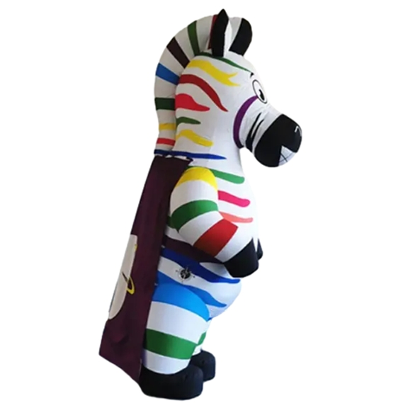 Vibrant Zebra Money Machine Inflatable Booth for Promotions