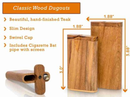 Luxury Smoking Accessories Kit Solid Light Classic Wood Dugout