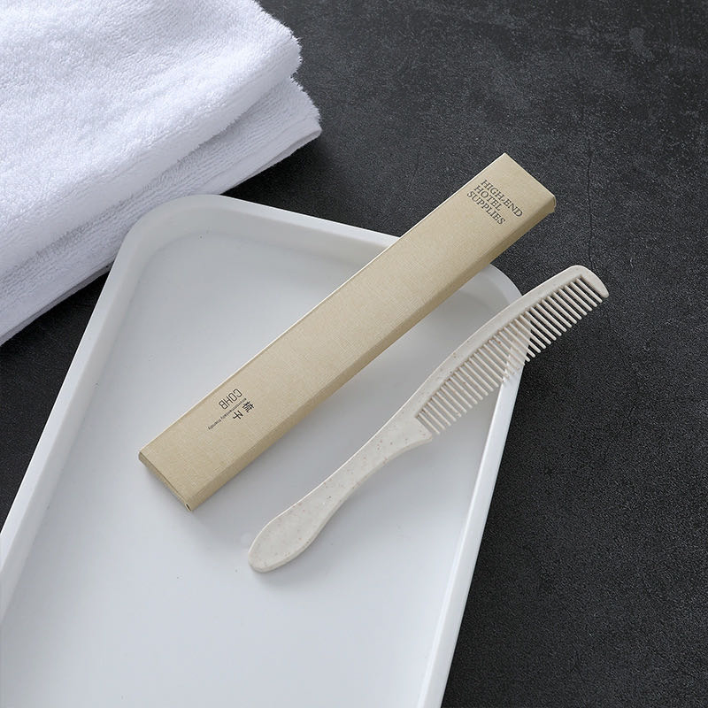 Customized Logo Disposable Hot Sale Eco Hotel Amenities Set with Craft Package
