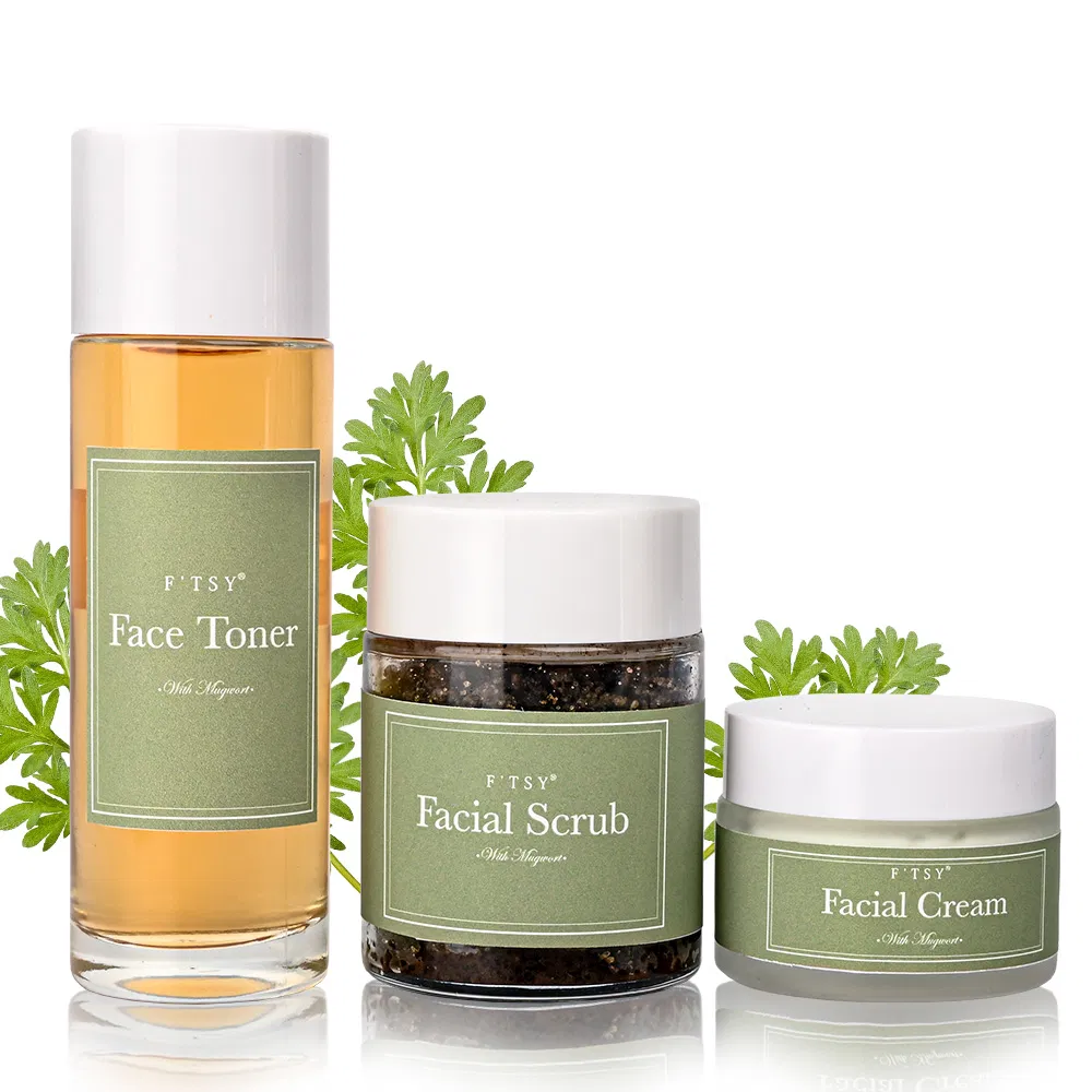 Hot Sell Mugwort 3-Piece Set Anti Aging Skin Care Set
