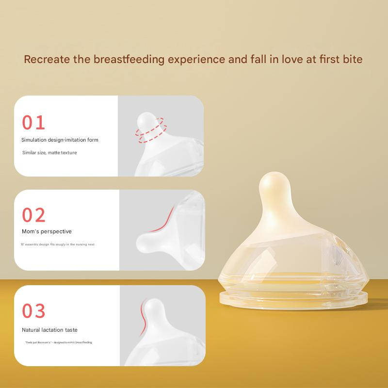 High Borosilicate Glass Baby Bottle Set with BPA-Free Nipple