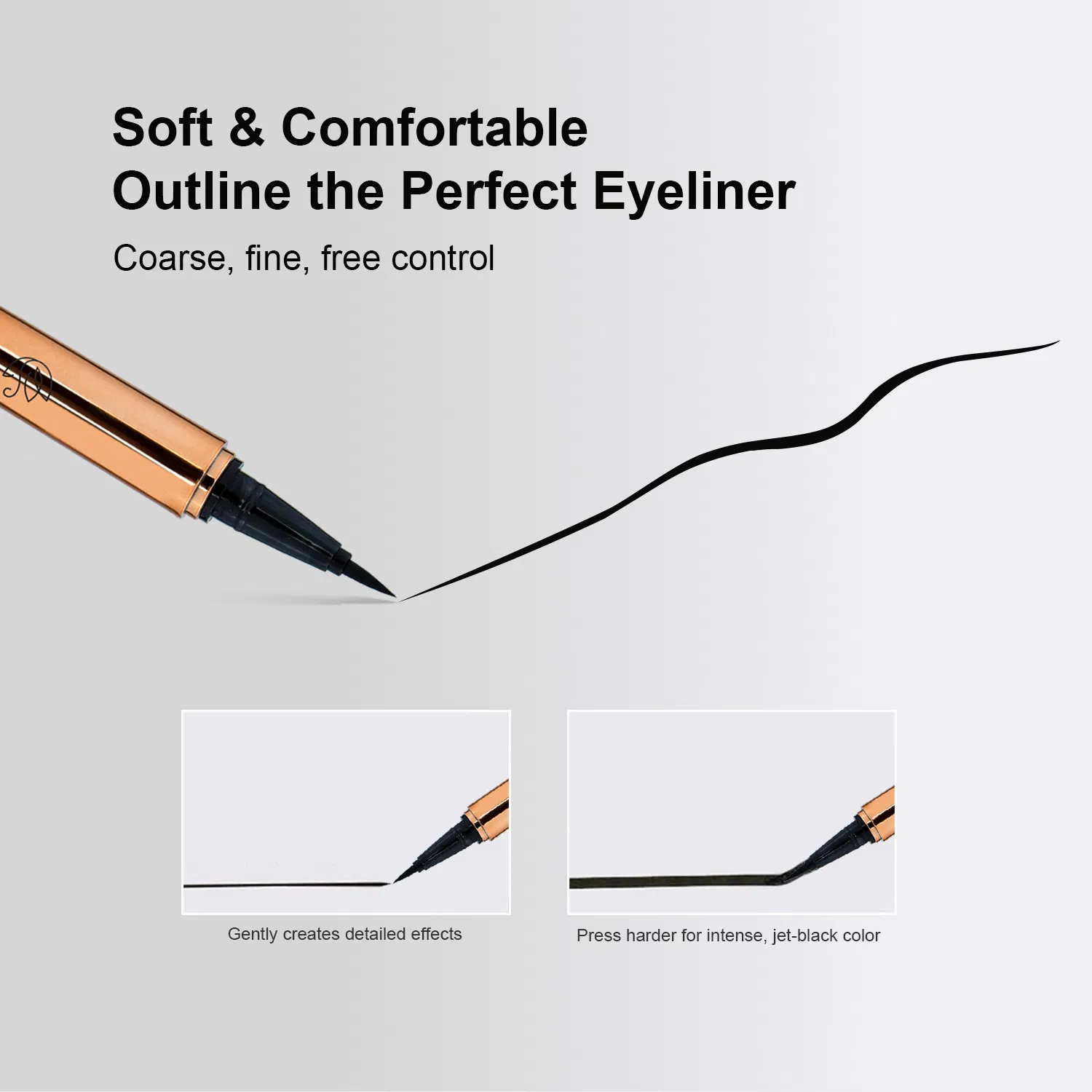 Best Permanent Natural Vegan Brown Black Waterproof Smudge Proof Liquid Eyeliner Eom