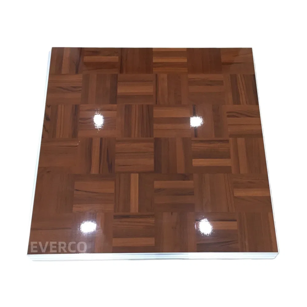 High Gloss Modular Teak Wooden Portable Dance Floor for Wedding Events Use