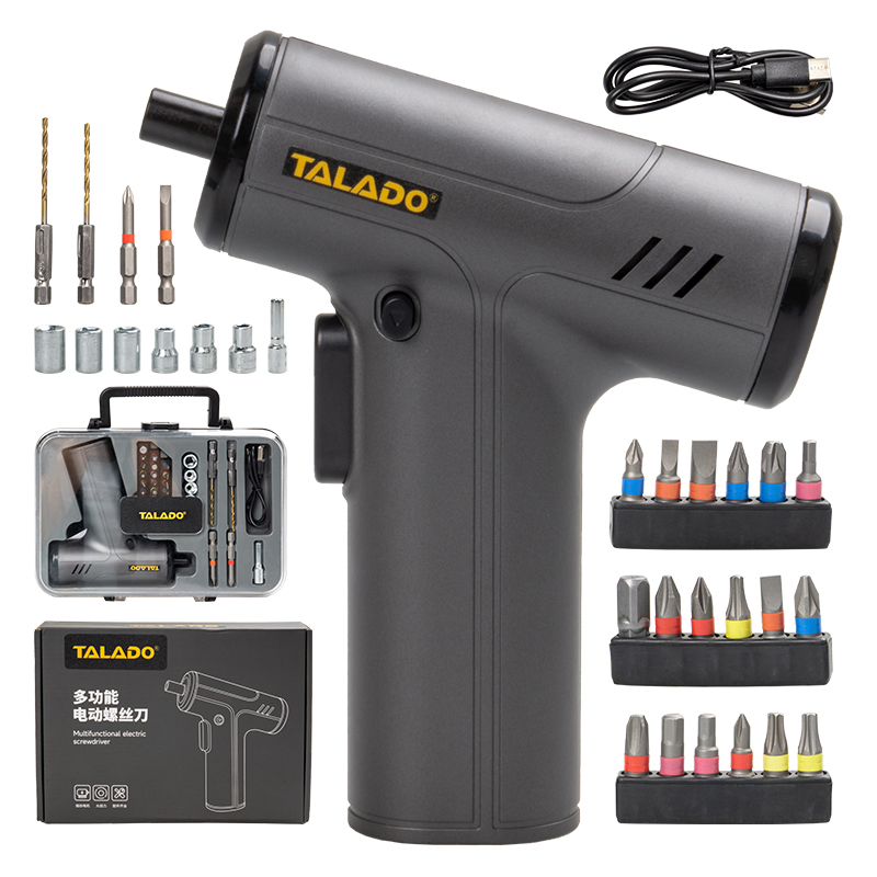 High-Performance Electric Screwdriver with Quick Bit Change System and Bits for Efficient Workflow