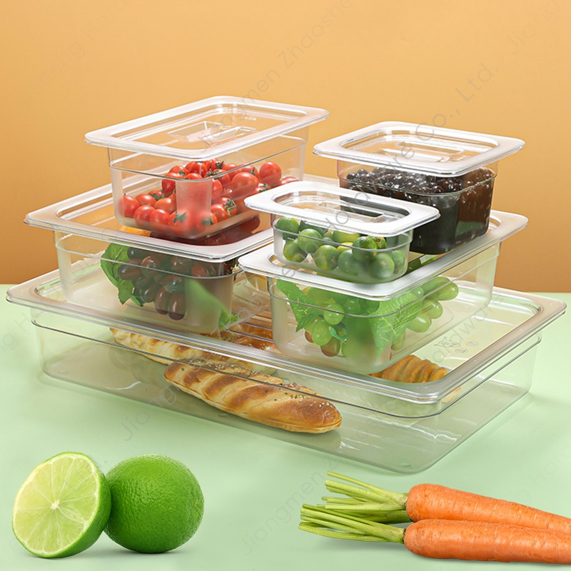 Clear Plastic Polycarbonate Gn Container Food Pan Lids with Handle