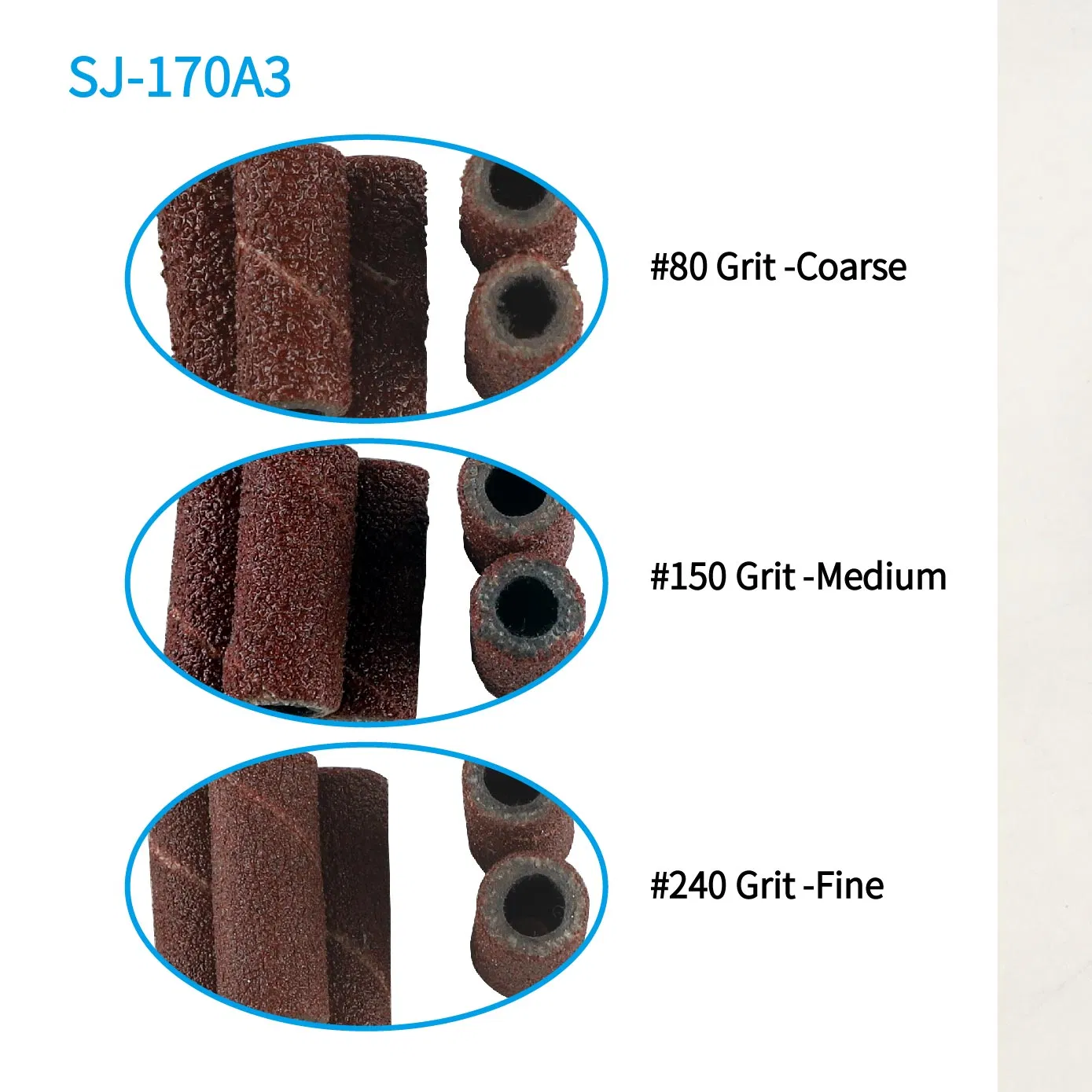 3mm Brown Abrasive New Small Mini Nail Sanding Band