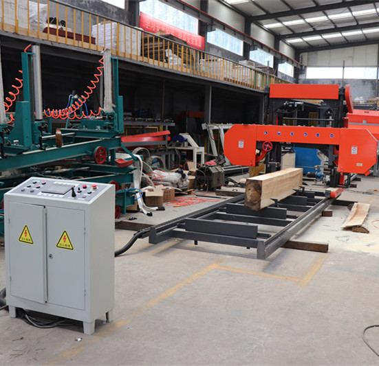 Ленточная пила по дереву портативная дизельная горизонтальная