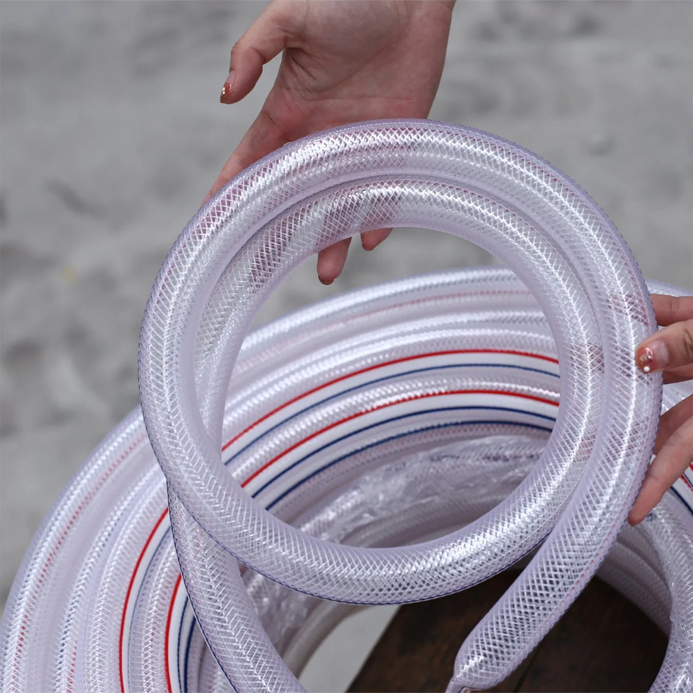 Thickened PVC Transparent Braided Garden Reinforced Hose Fiber for Watering Landscaping