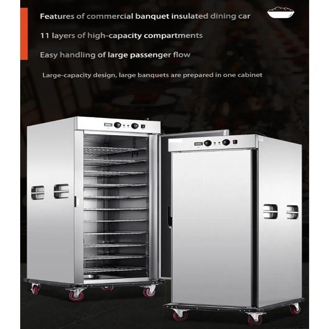 Commercial Hot Sale Good Quality Heavy Duty Electric Mobile Food Warmer Trolley