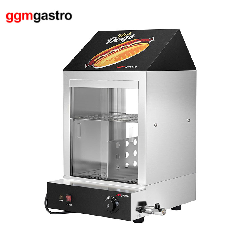 Stainless Steel Hot Dog Warming Showcase Food Warming for Restaurant Kitchen Cabinets