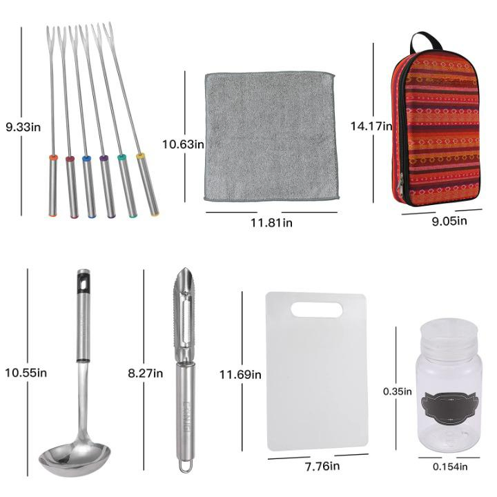 Discount Price Portable Tool Knife Fork Spoon Camping Cookware Storage Bag