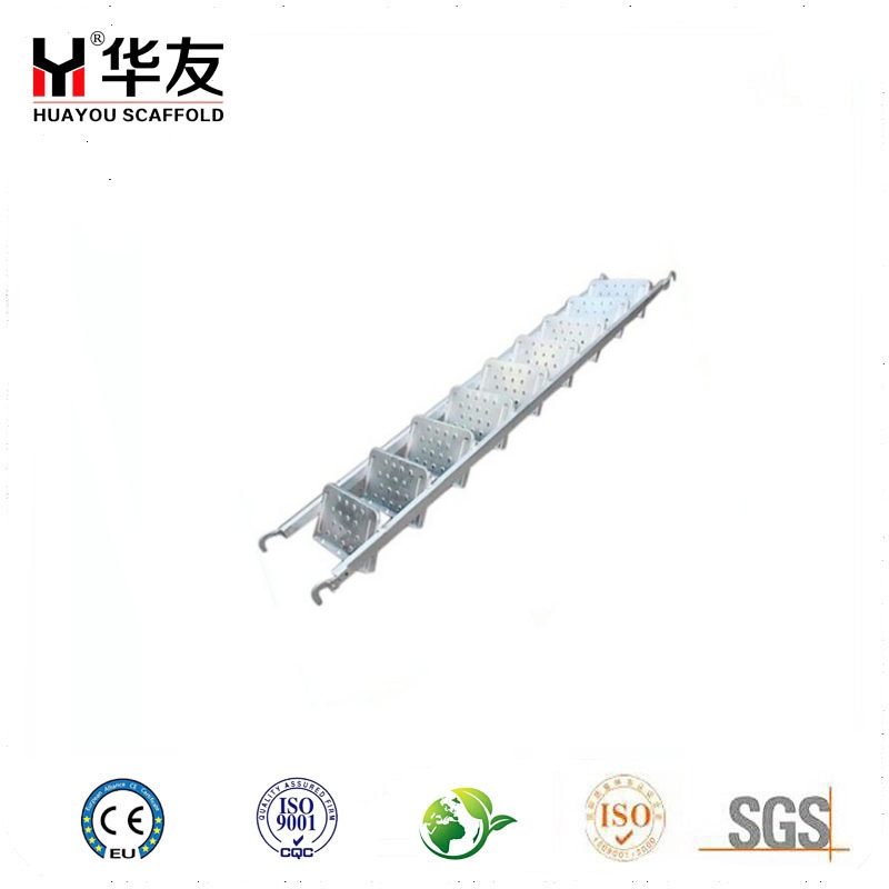 Hot Sale Galvanized Scaffolding Steel Staircase with Hook Step Ladder